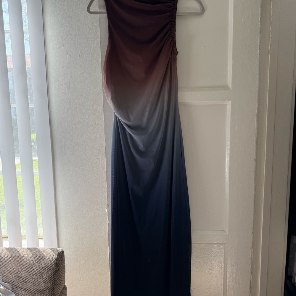 Ombre Mesh Maxi Dress
